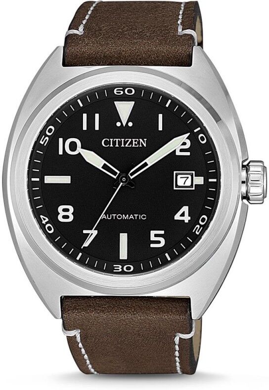 Citizen Montre Homme Automatic Acier Cuir Marron - NJ0100-11E