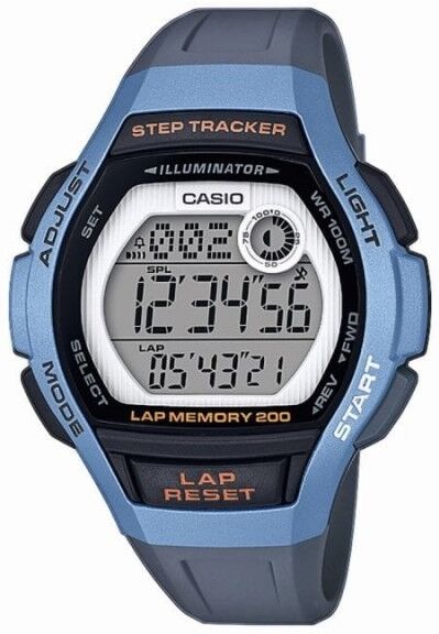 Casio Montre Femme Chrono Résine Bleu LWS2000H-2AVEF