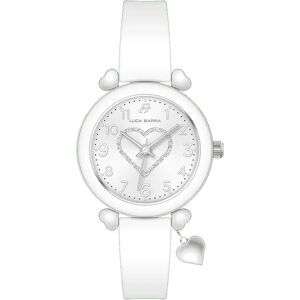 Luca Barra OROLOGIO DONNA IN SILICONE BIANCO E CUORE