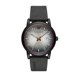 Emporio Armani -  orologio solotempo in acciaio nero e cinturino in gomma nero con quadrante nero - FA-AR11176-RE22