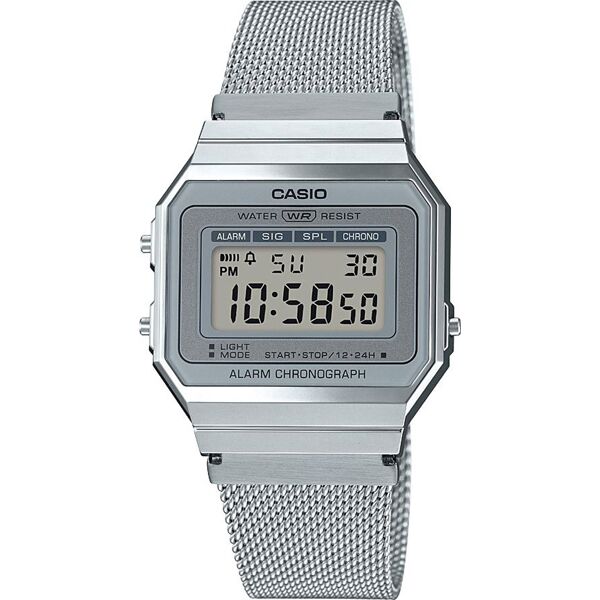 casio a700wem-7aef orologio unisex quadrante digitale cassa in resina e cinturino metallo colore silver - a700wem-7aef new slim vintage