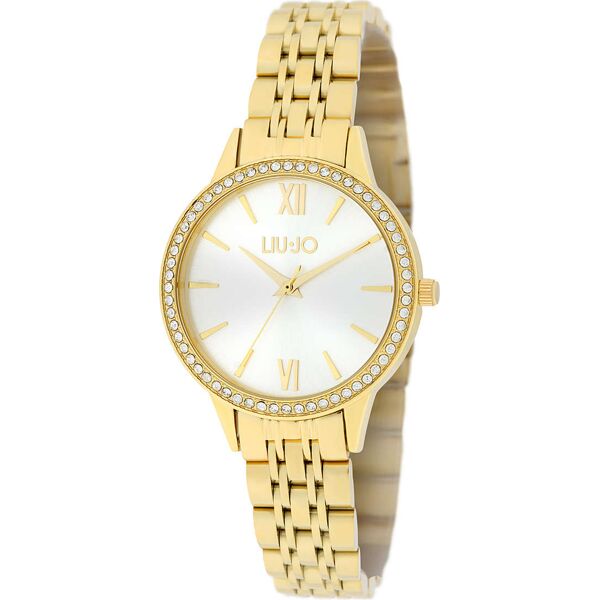 liu jo tlj1997 orologio donna quadrante analogico cassa e cinturino in acciaio colore bianco oro - tlj1997