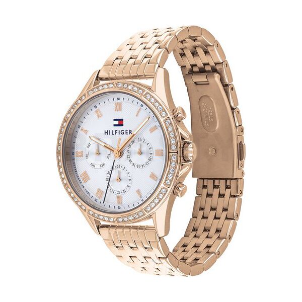 tommy hilfiger 1782143 orologio donna quadrante analogico cassa inox e cinturino in metallo colore bianco oro rosa - 1782143 ari
