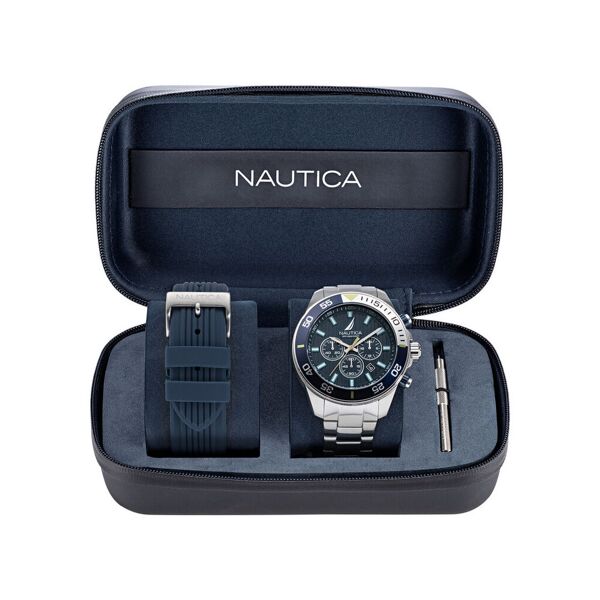 nautica - set orologio al quarzo  one chrono box set napnos304 - 1684086