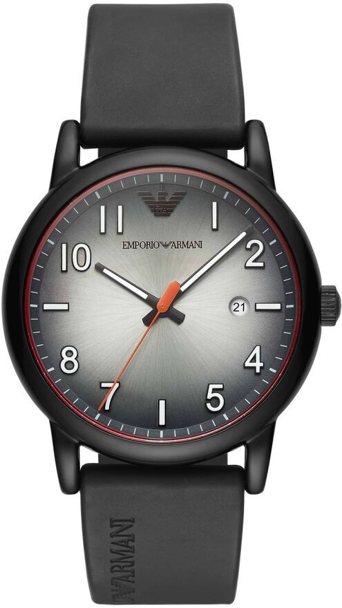 Emporio Armani -  orologio solotempo in acciaio nero e cinturino in gomma nero con quadrante nero - FA-AR11176-RE22