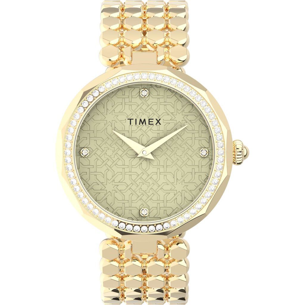 Timex - Orologio Donna  Jewelry quadrante Champagne TW2V02500 - TW2V02500 Giallo