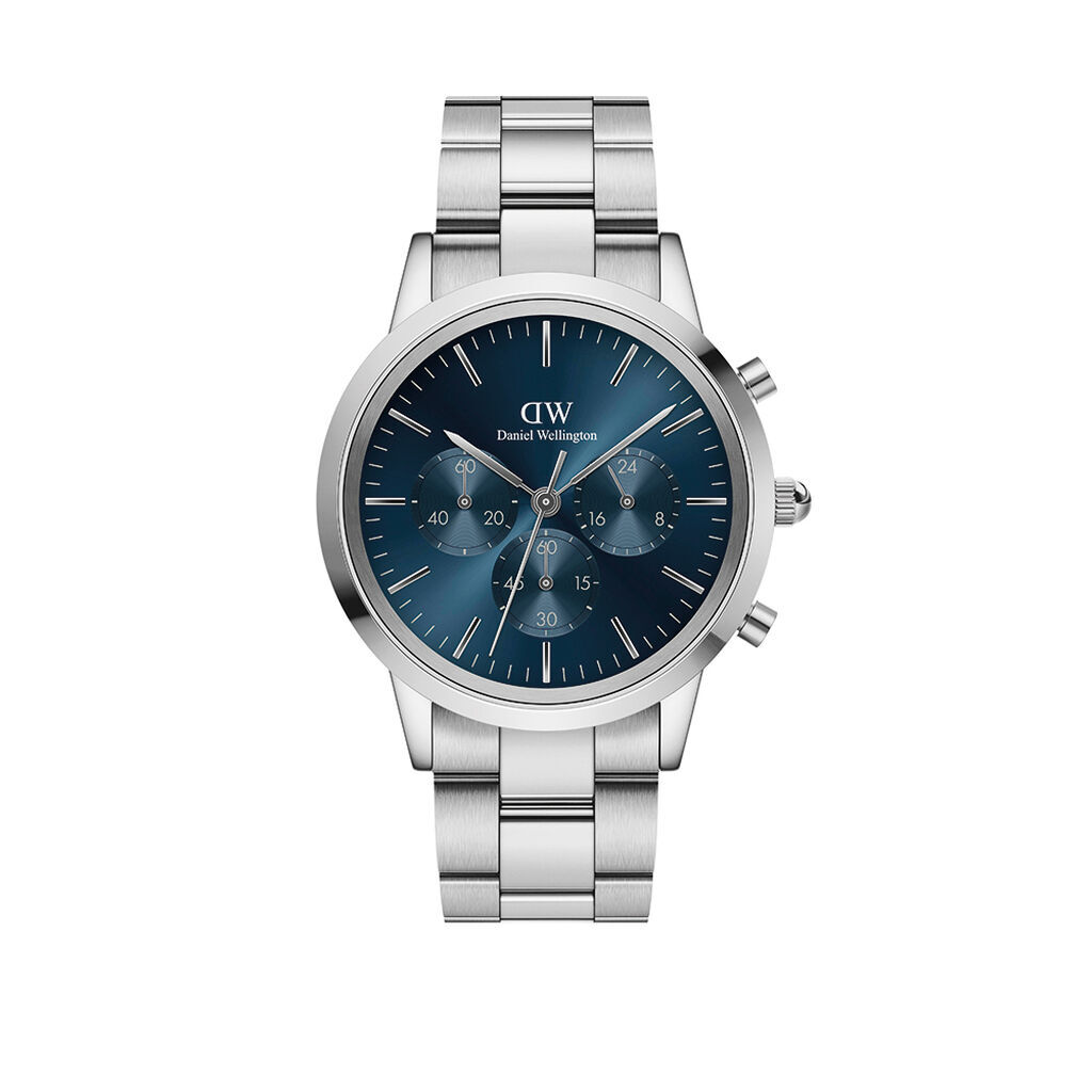 Daniel Wellington - Orologio Al Quarzo  Iconic Chronograph Link Arctic Dw00100644 - DW00100644