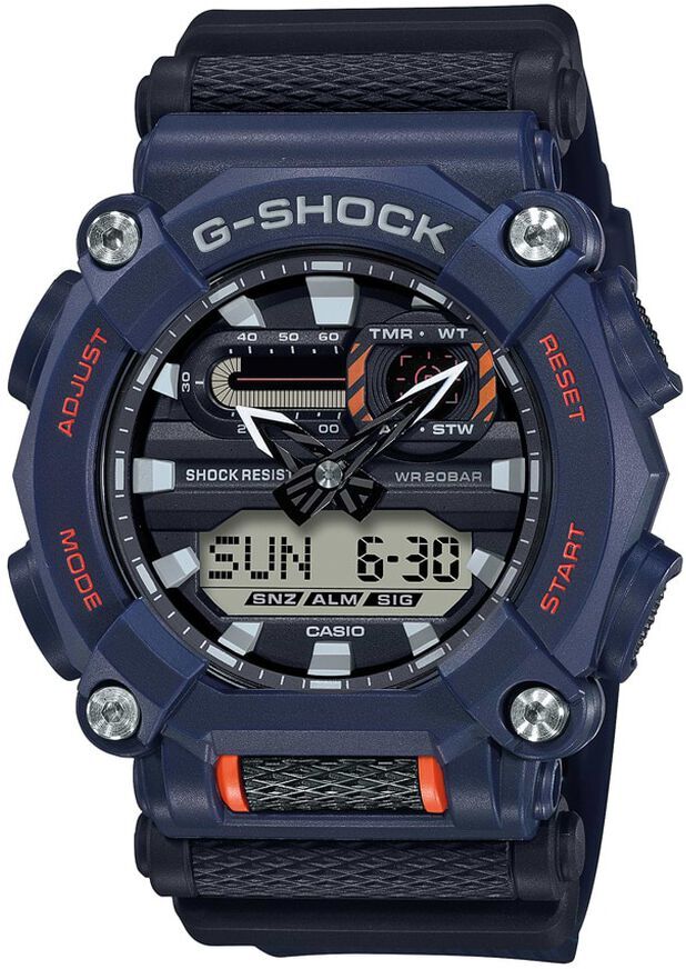 - Orologio multifunzione Casio linea G-Shock cinturino e cassa in resina blu - FA-GA-900-2AER-RE22 Blu