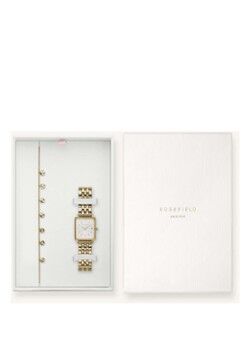 Rosefield The Boxy horloge giftset BMWLBG-X241 - Goud