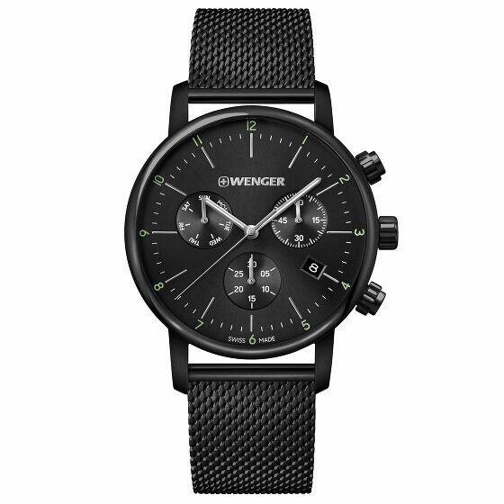 Wenger Urban Classic Chronograaf Edelstaal black-black