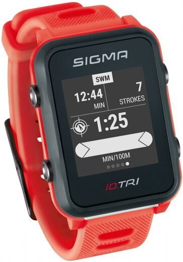 Sigma sporthorloge iD.TRI Neon rood - Rood