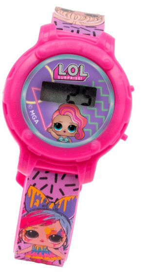 L.O.L. Surprise! horloge digitaal meisjes 19 cm PVC roze/paars - Roze,Paars