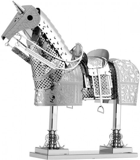 Metal Earth Horse (Armor series) modelbouwset - Zilver