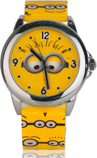 Universal horloge Minions junior 24 cm geel/zwart - Geel,Zwart