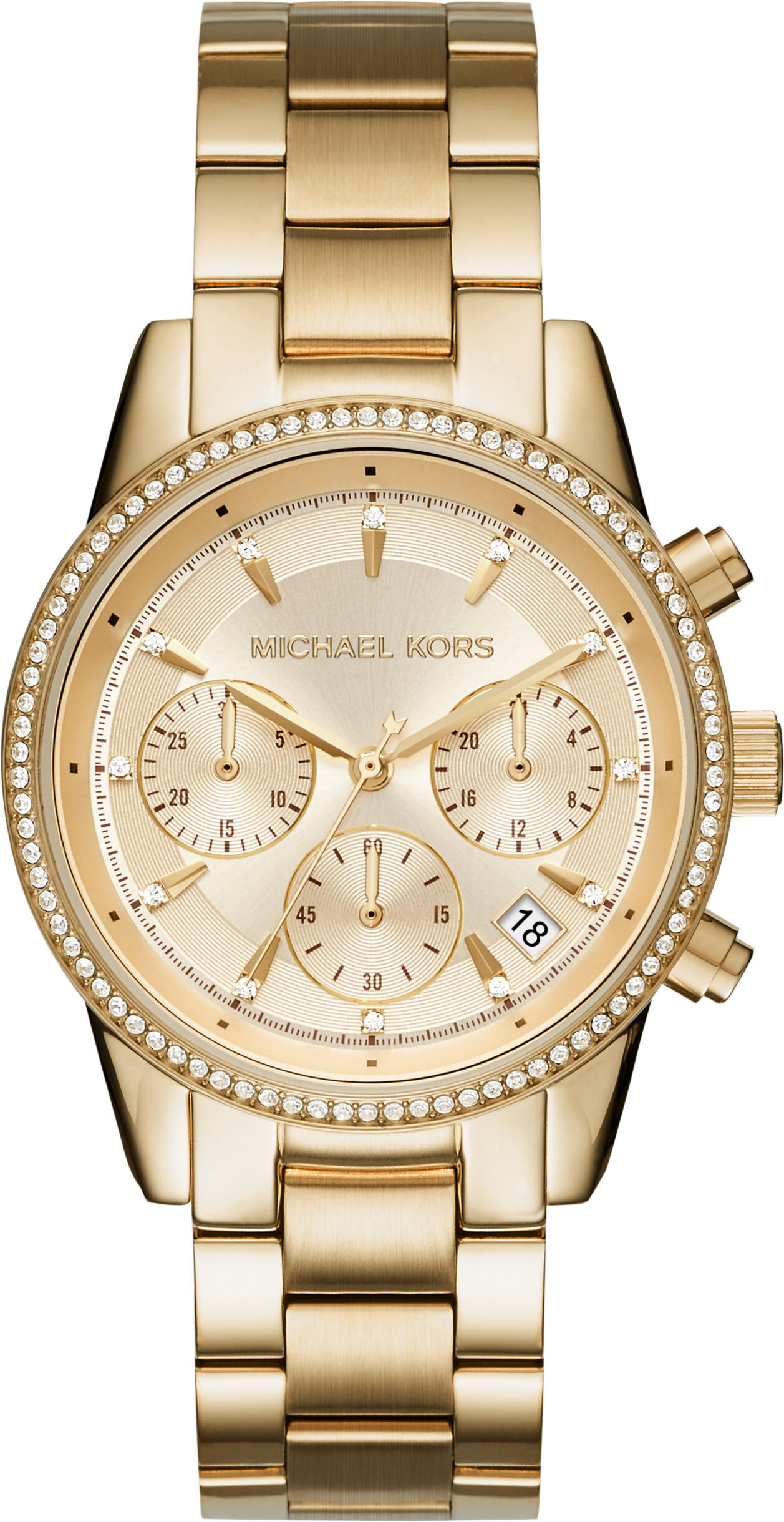 Michael Kors MK6356 Horloge Ritz staal goudkleurig 37 mm