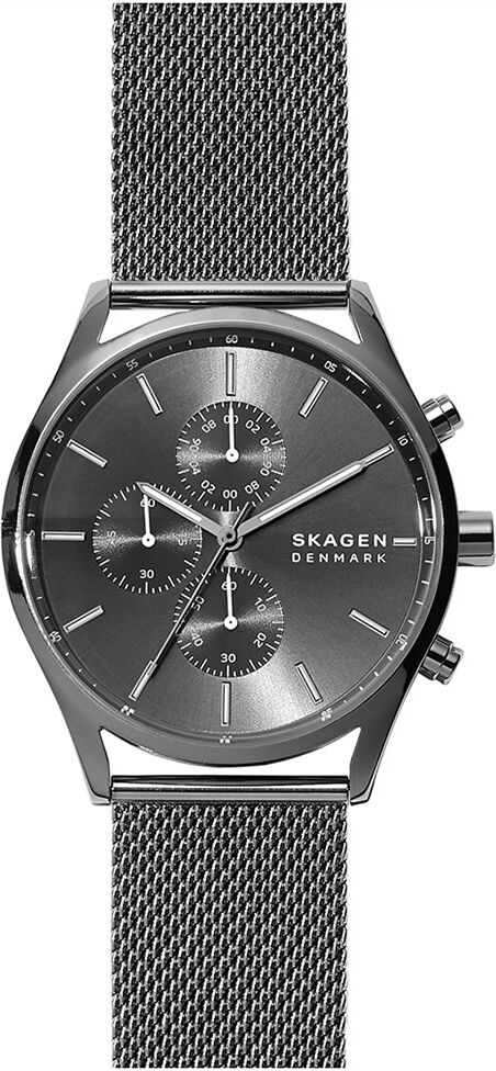 Skagen SKW6608 Horloge Holst Chronograaf staal gunmetal grey 42 mm