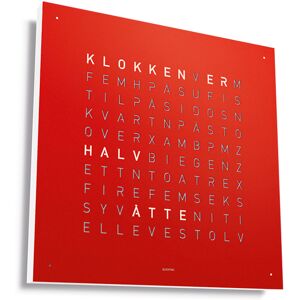 Qlocktwo - Qlocktwo Classic Stainless Steel Red Pepper, No - Klokker - Biegert & Funk - Rød