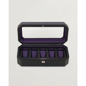 WOLF Windsor 5 Piece Watch Box Black Purple