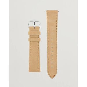 HIRSCH Osiris Calf Leather Nubuck Effect Watch Strap Beige