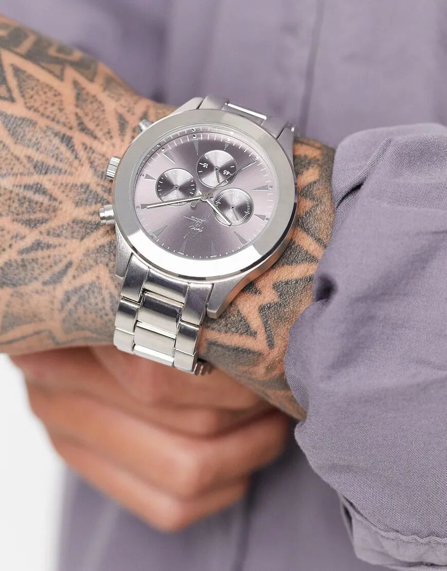 ASOS Dark Future bracelet watch in silver tone  Silver