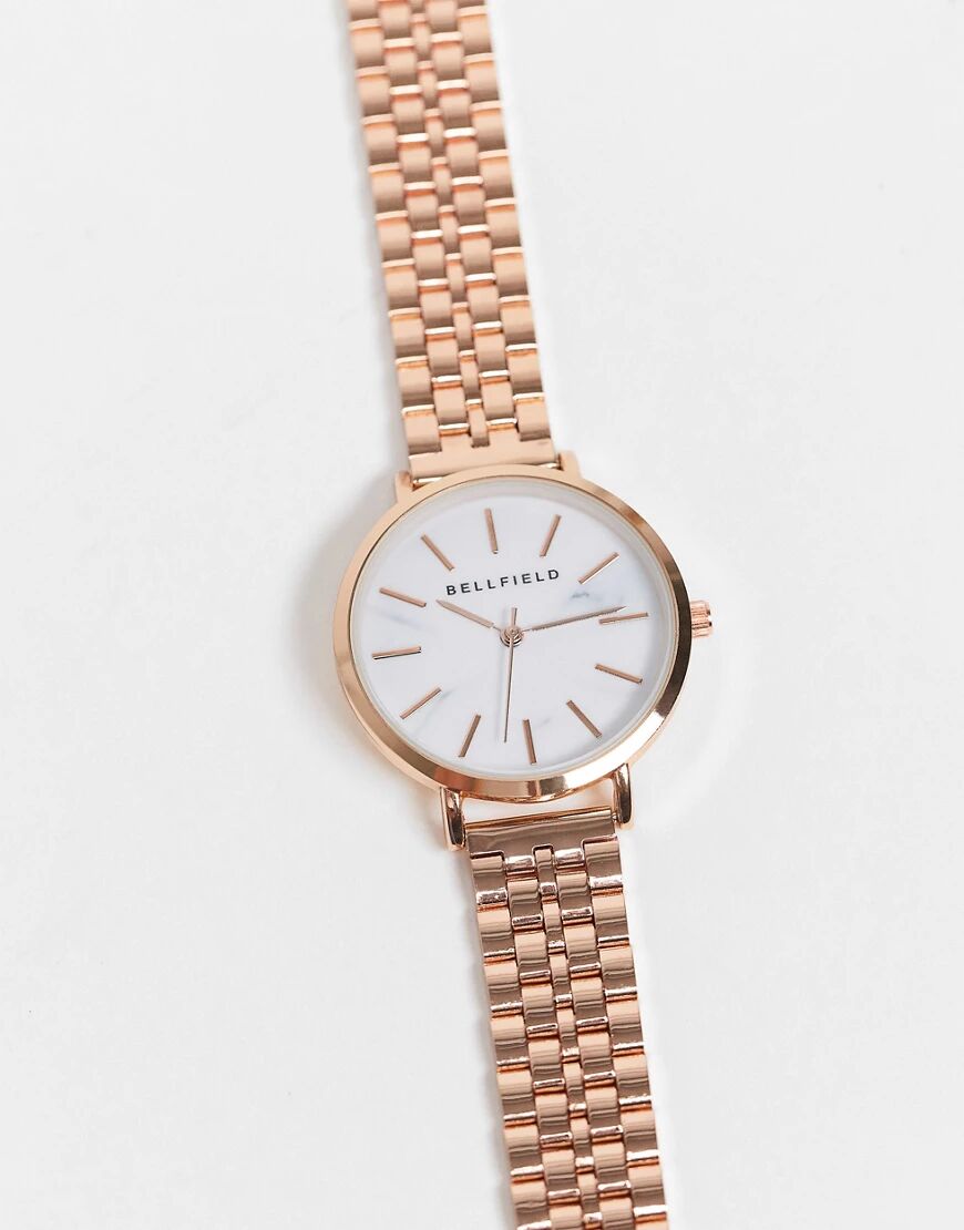 Bellfield stainless steel linked bracelet watch-Gold  Gold