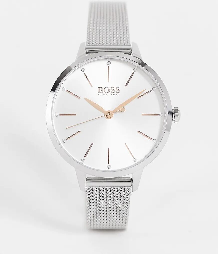 Boss womens mesh watch in silver 1502611  Silver