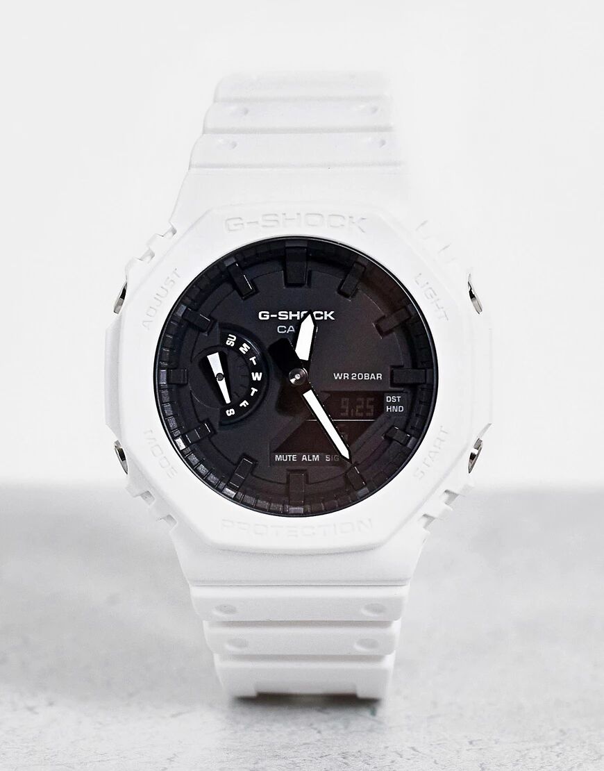 Casio G Shock unisex silicone watch in white GA-2100  White