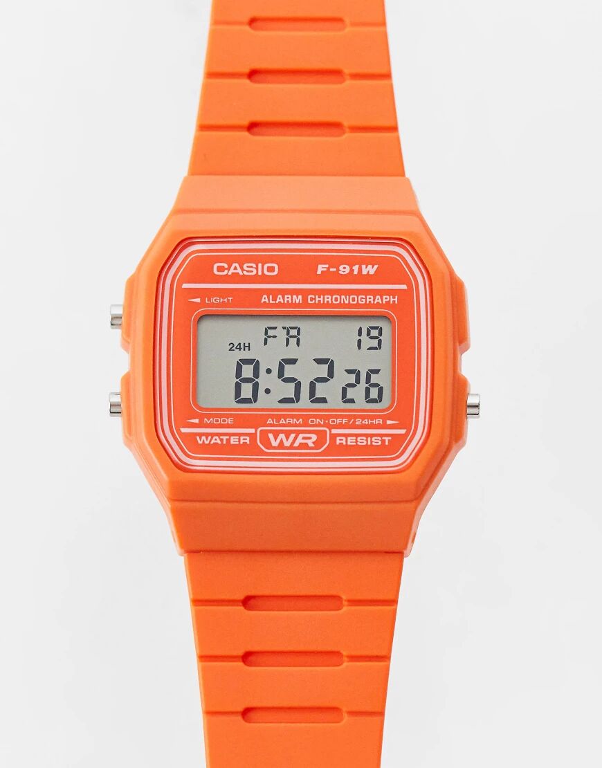 Casio unisex digital watch in orange  Orange