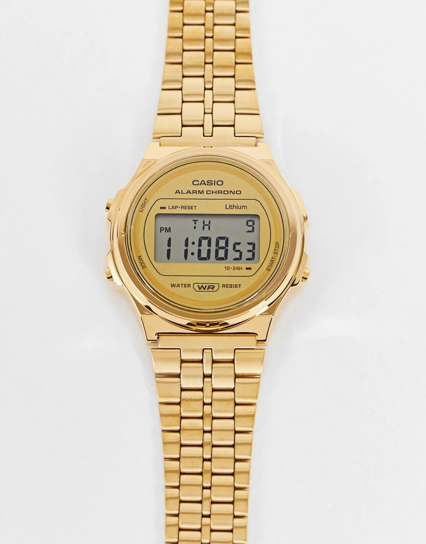 Casio Vintage unisex round bracelet watch in gold A171WEG-9AEF  Gold