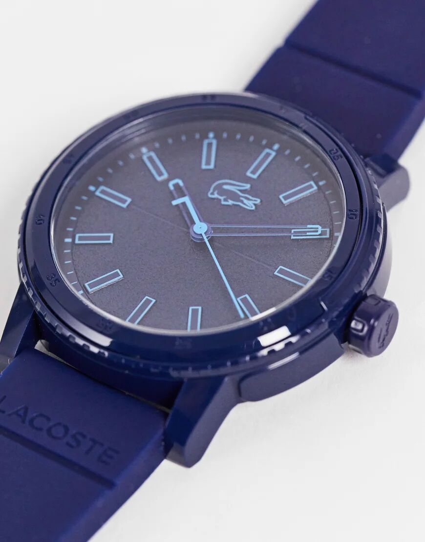 Lacoste mens silicone watch in navy 2011083  Navy