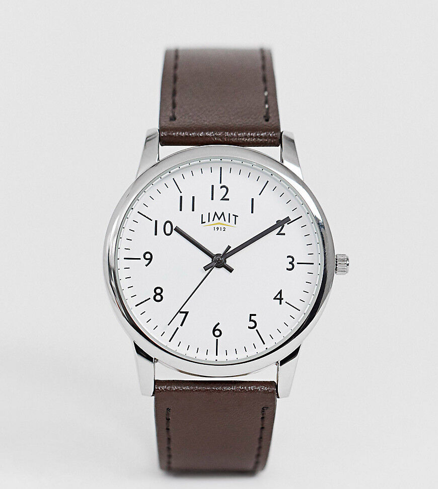 Limit Leather Watch In Brown Exclusive To ASOS  Brown