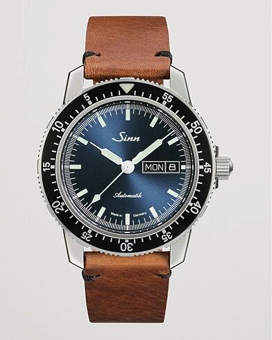 Sinn 104 I Pilot Watch 41mm Leather Strap Dark Blue