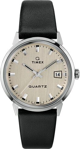 Timex Q Reissue 1978 Date 35mm Silver Dial