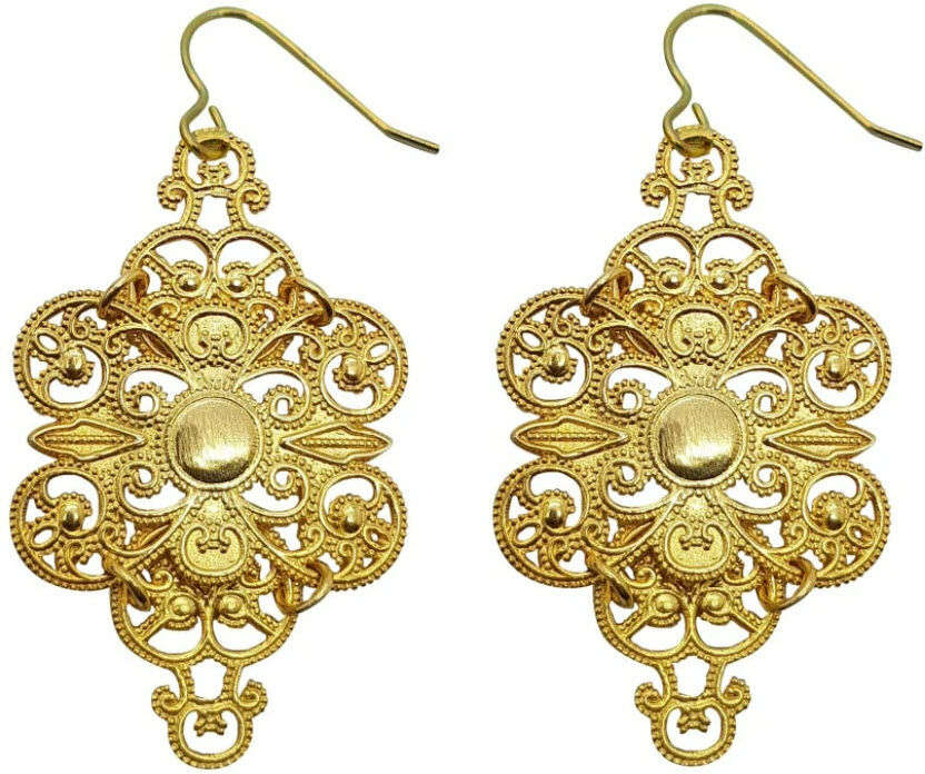 Lucy Ashton Filigree Earrings Gold Plated