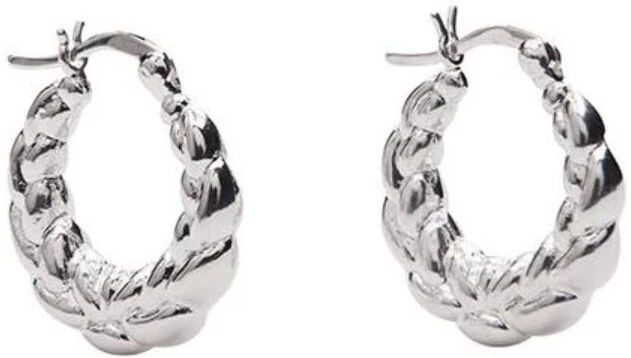 Pico Everly Hoops Silverplated