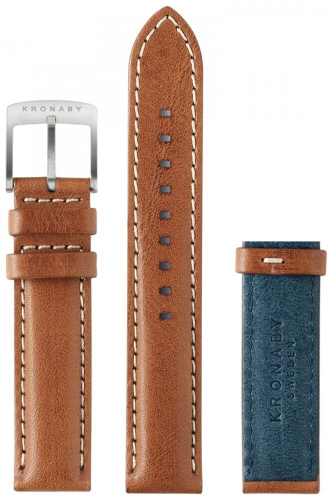 Kronaby Brown (Blue) Leather Strap 18mm BC10791