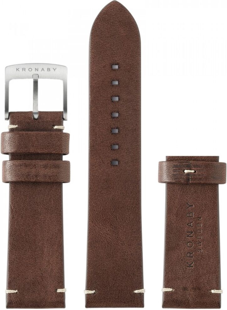 Kronaby Dark Brown Leather Strap 22mm BC10788