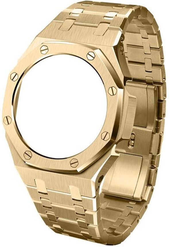 Casio Unofficial Metal Mod for CasiOak GA-2100 - Golden Steel