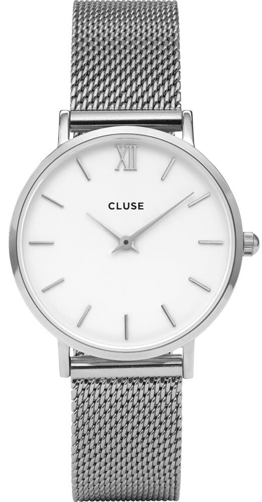 Cluse Minuit Steel White Mesh CW0101203002