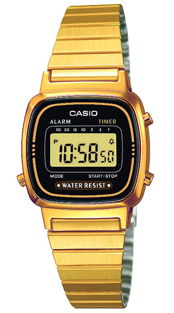 Casio Gjenspeil din endeløse verdi med - Casio Classic Retro Gold/Black LA670WEGA-1EF