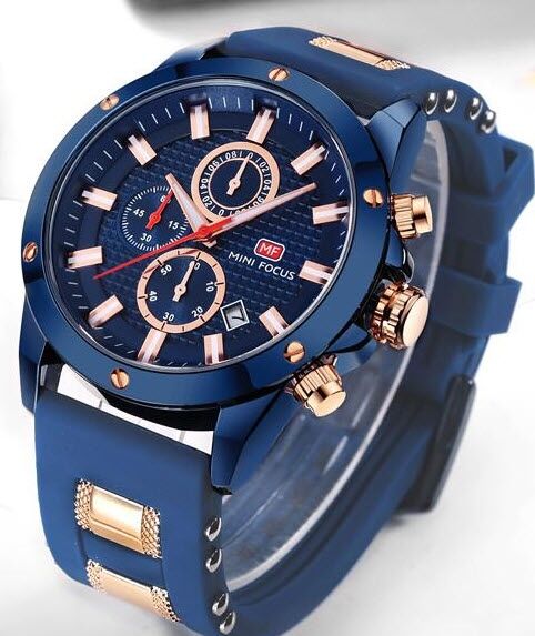 Mini Focus Chronograph Copper Blue 0089