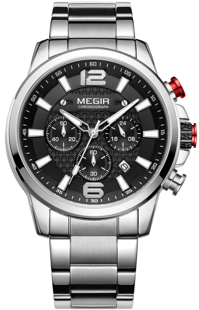 Megir Sports Chronograph Steel Black 2156