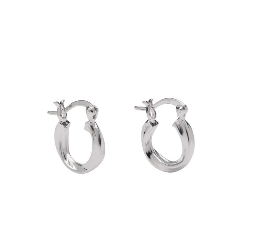 Pico Xemia Hoops Silverplated