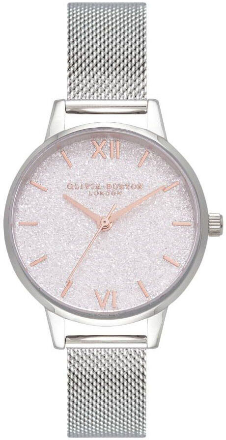 Olivia Burton Glitter Dial Midi White OB16GD47