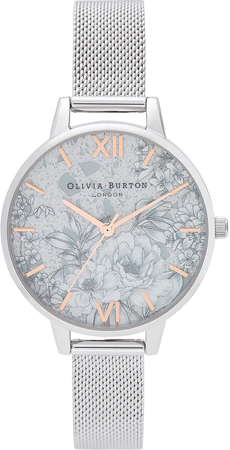 Olivia Burton Terrazzo Florals Rosegold & Silver Mesh OB16TZ06