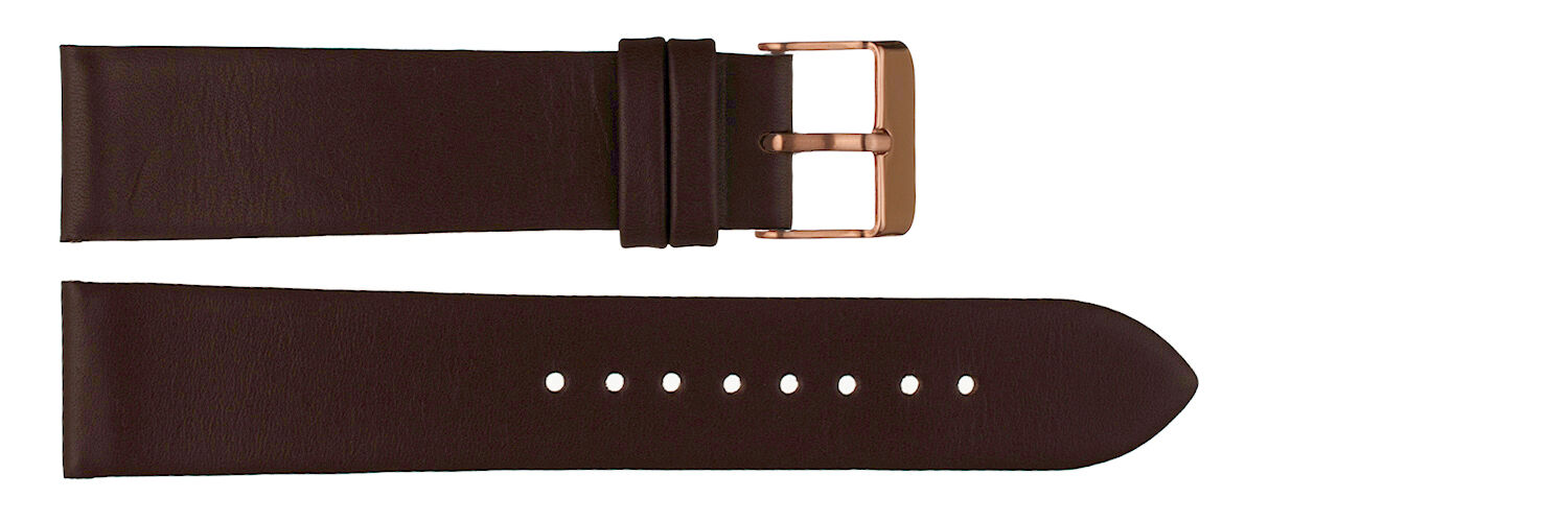 Taylor Carrie Taylor Brown Leather Strap (20mm) Rosegold