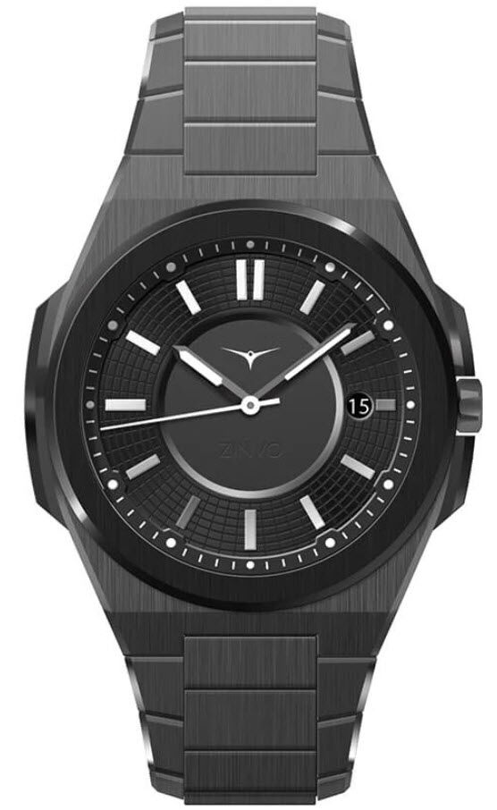 Zinvo Rival Gunmetal Sapphire + Black Rubber Strap