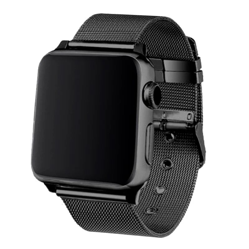 Cool correa metal negro para apple watch 38/40mm series 1/2/3/4/5/6/se