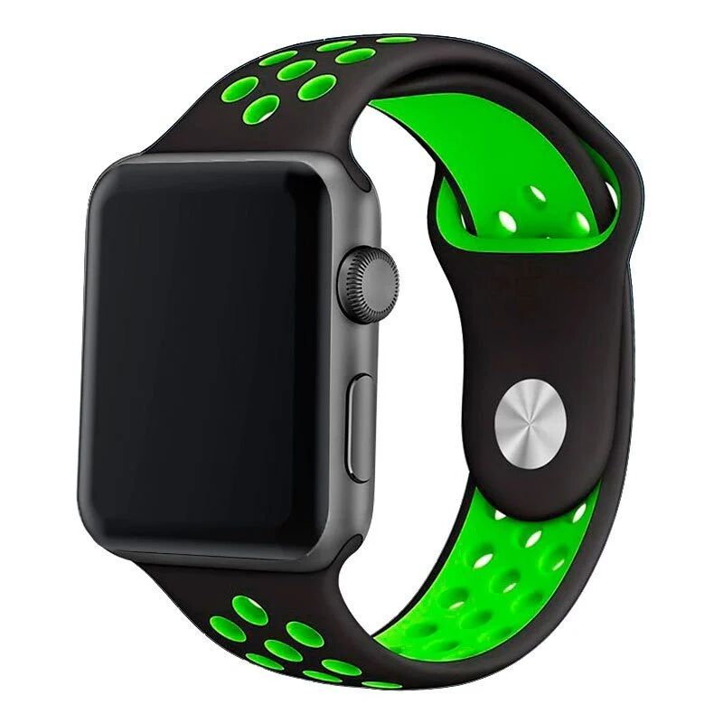 Cool correa sport negro para apple watch 42/44mm series 1/2/3/4/5/6/se