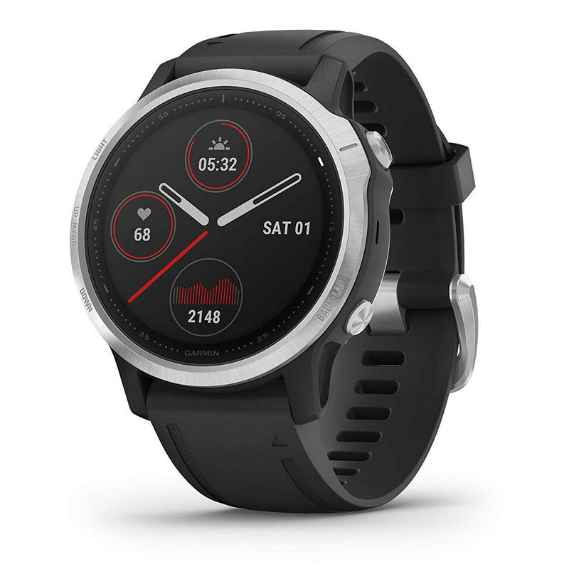 Garmin fénix 6s 42mm prata/preto com correia preta